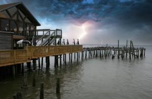 Lightning over Pier